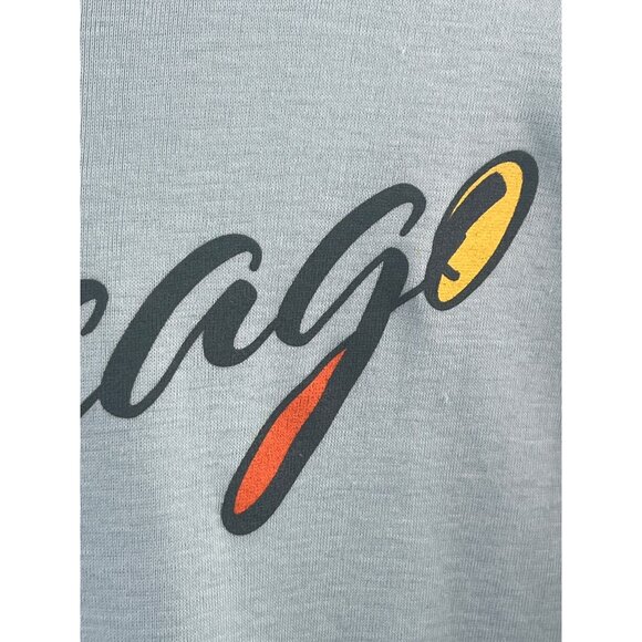 Chicago Short Sleeve T-Shirt Size Large Light Blue Crewneck Pullover Rainbow NEW - Picture 3 of 5